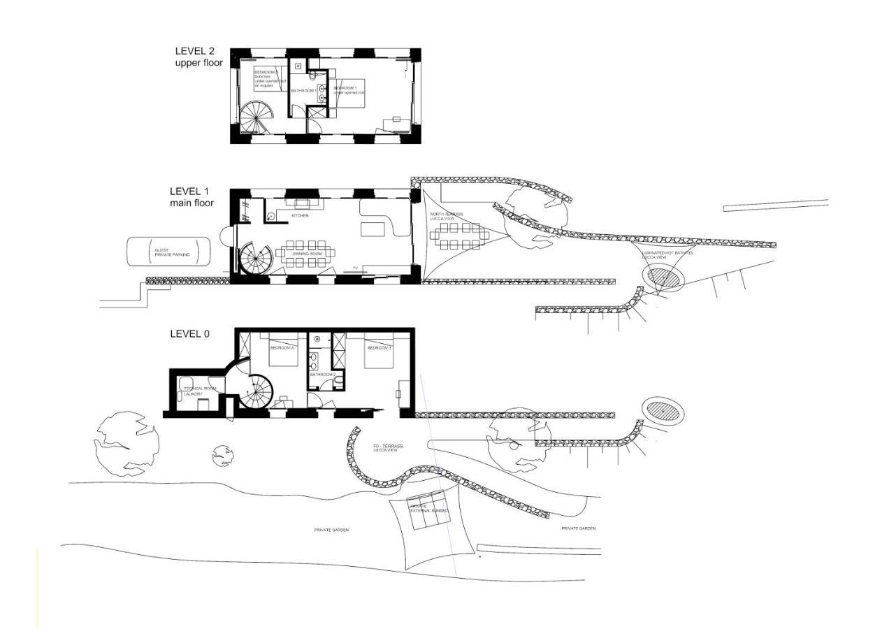Villetta Farfallina "The Unique Property In The World With An Openable Roof" Lucca Exteriör bild